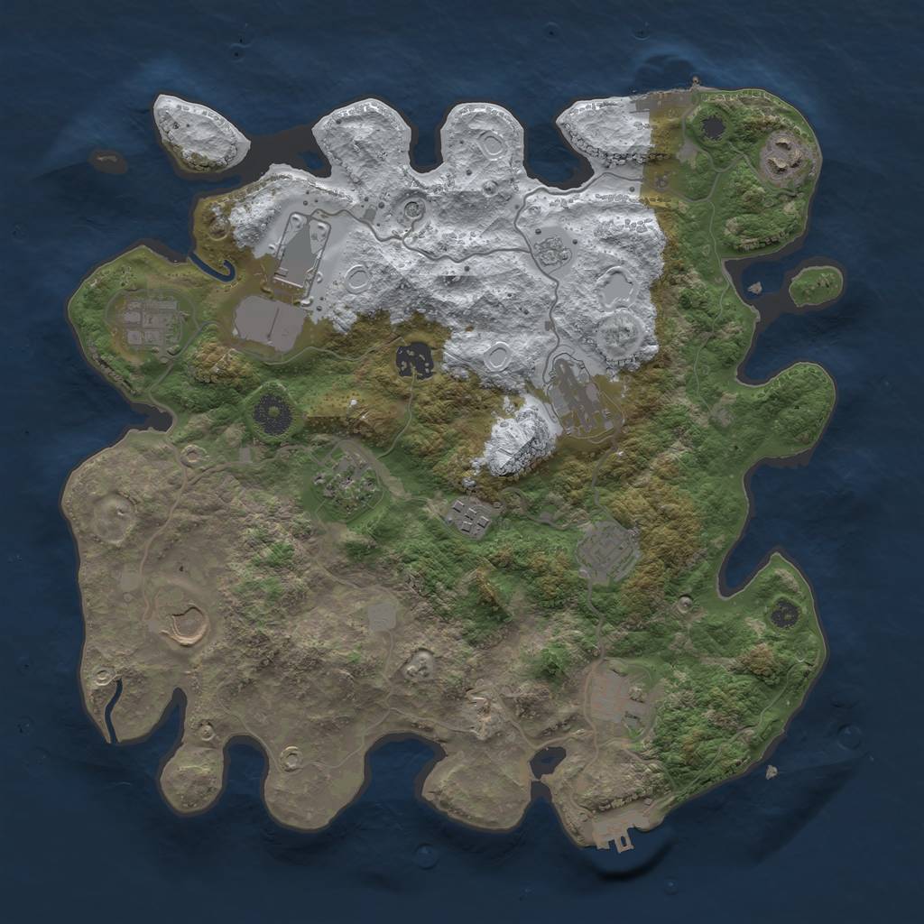 Rust Map: Procedural Map, Size: 3560, Seed: 2346911, 19 Monuments