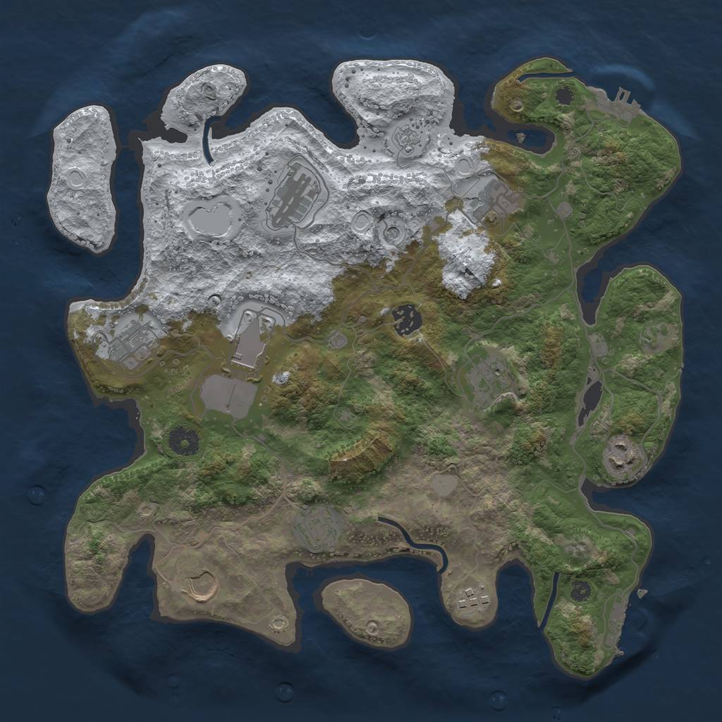 Rust Map: Procedural Map, Size: 3560, Seed: 3278696, 19 Monuments