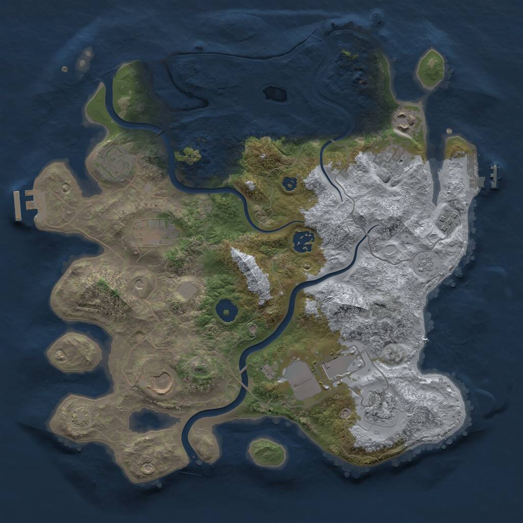 Rust Map: Procedural Map, Size: 3560, Seed: 1134427, 15 Monuments