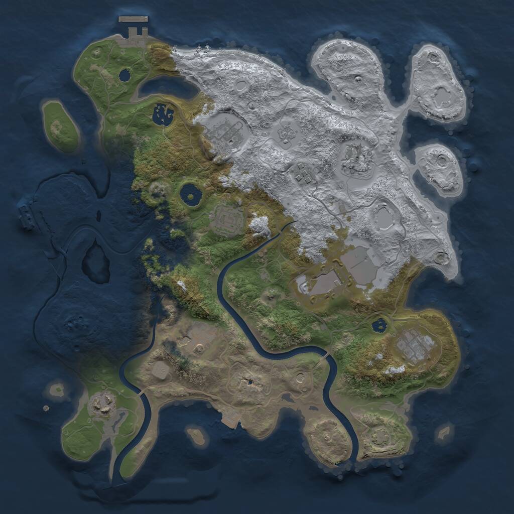 Rust Map: Procedural Map, Size: 3560, Seed: 5815098, 15 Monuments
