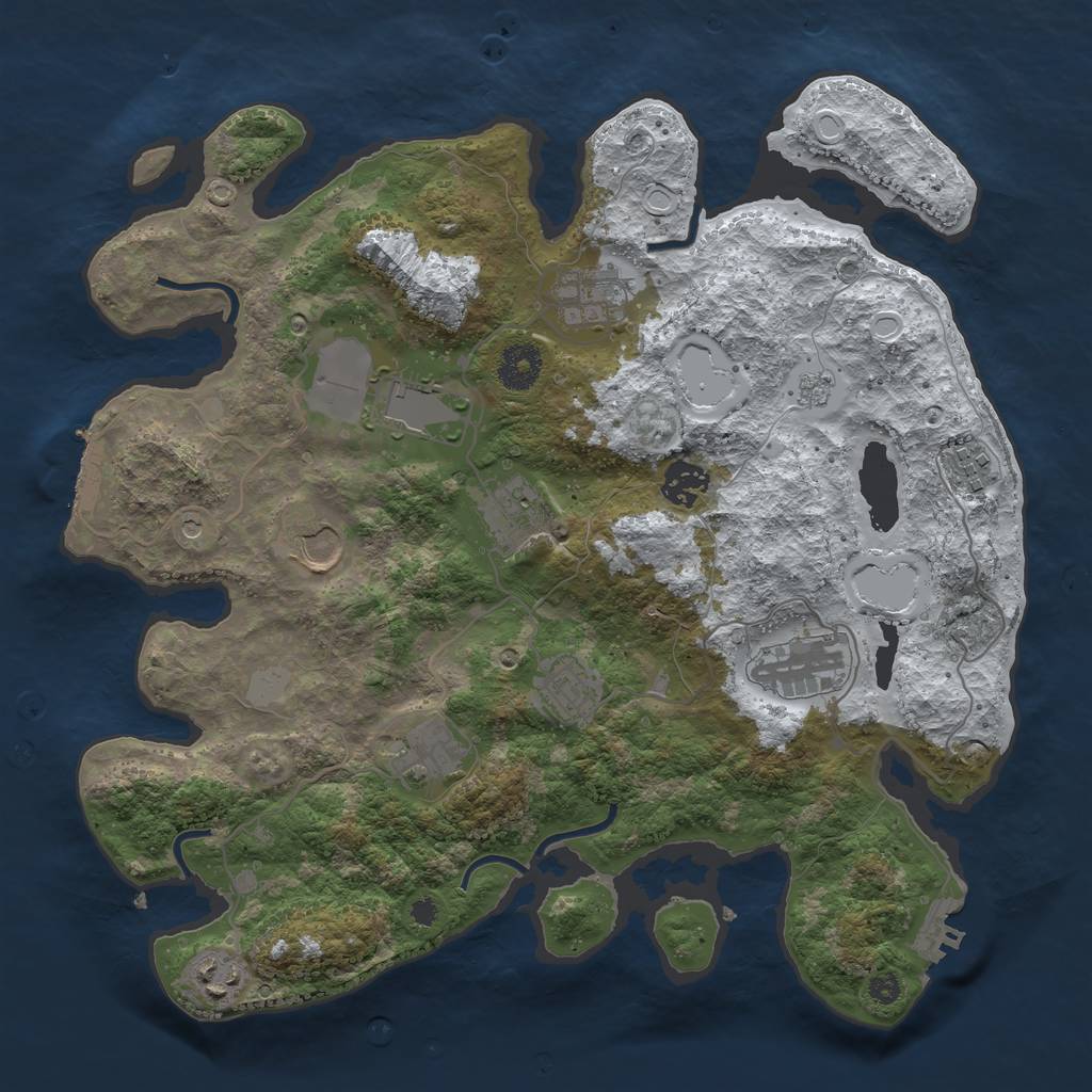 Rust Map: Procedural Map, Size: 3560, Seed: 5367957, 19 Monuments