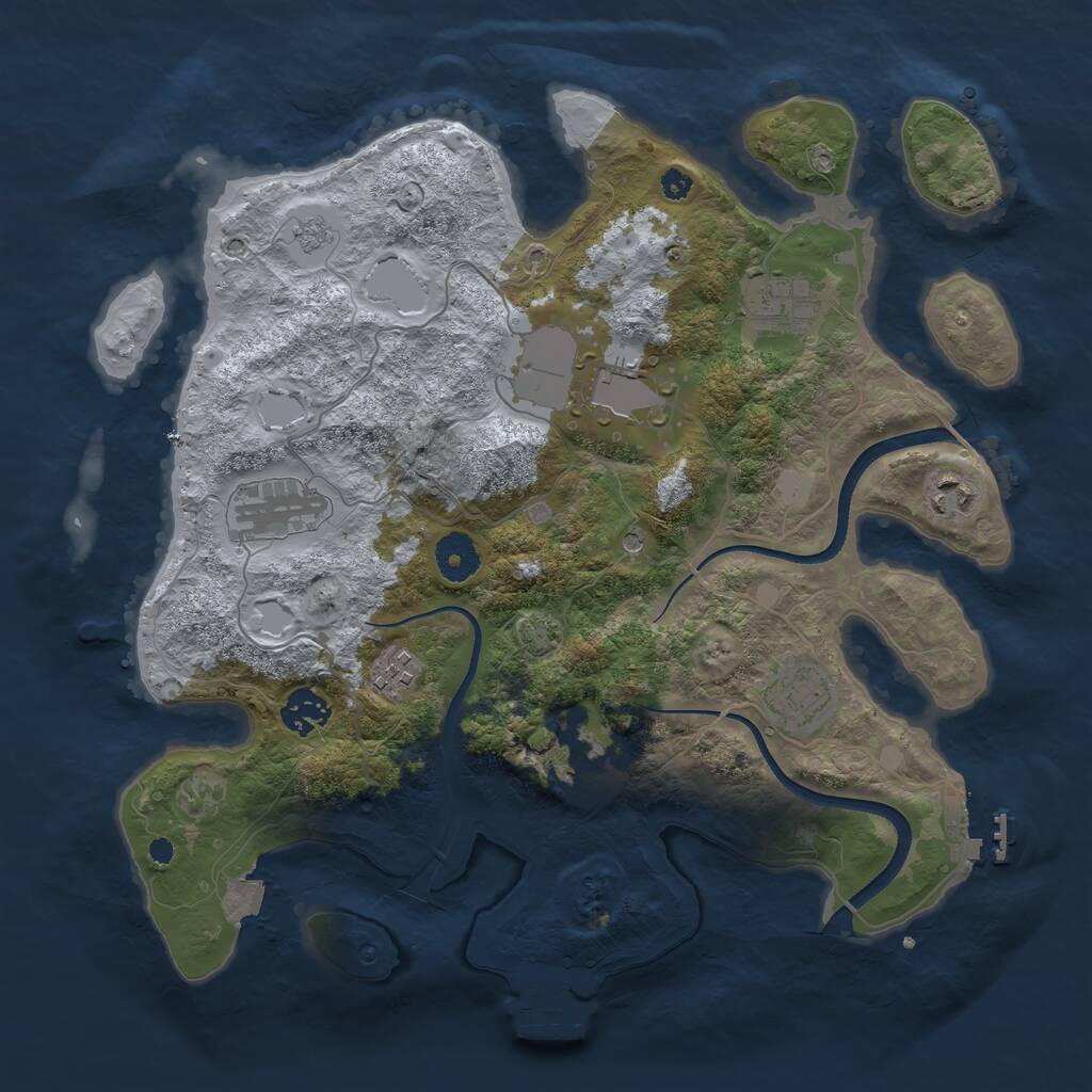 Rust Map: Procedural Map, Size: 3560, Seed: 2026356, 14 Monuments