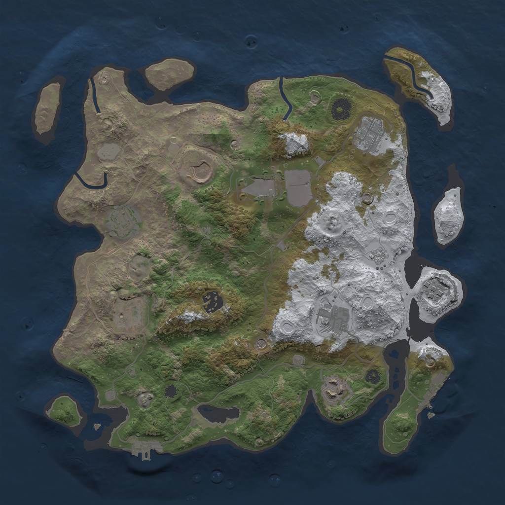 Rust Map: Procedural Map, Size: 3560, Seed: 5500903, 18 Monuments