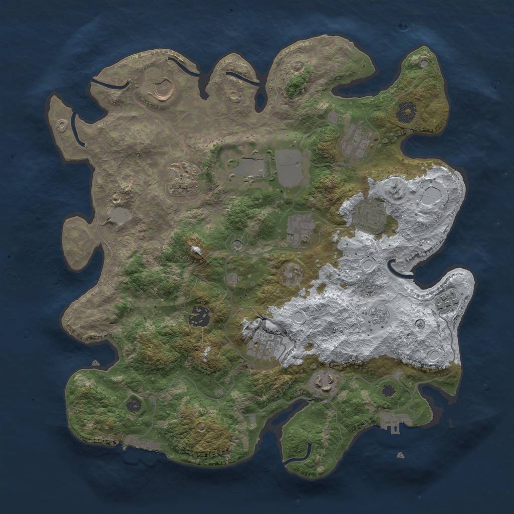 Rust Map: Procedural Map, Size: 3560, Seed: 5012473, 19 Monuments
