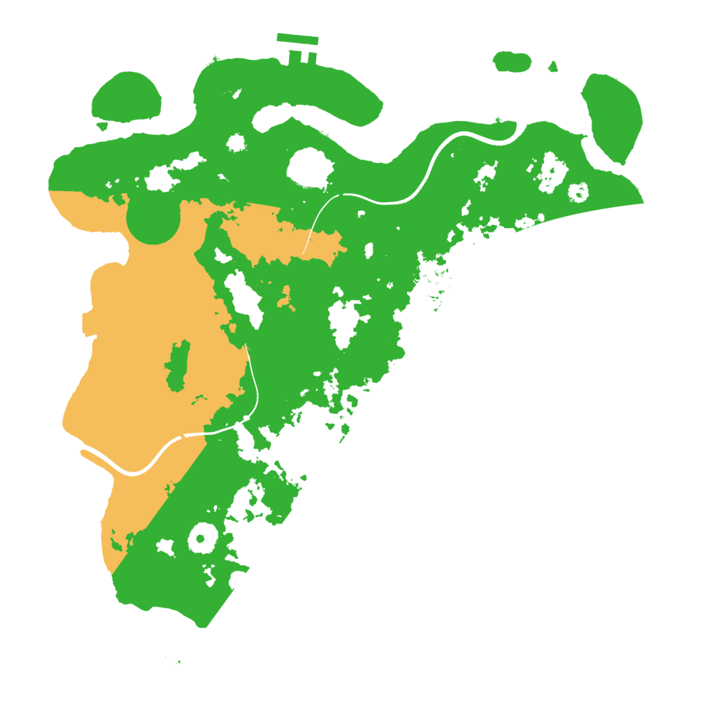 Biome Rust Map: Procedural Map, Size: 3500, Seed: 51159