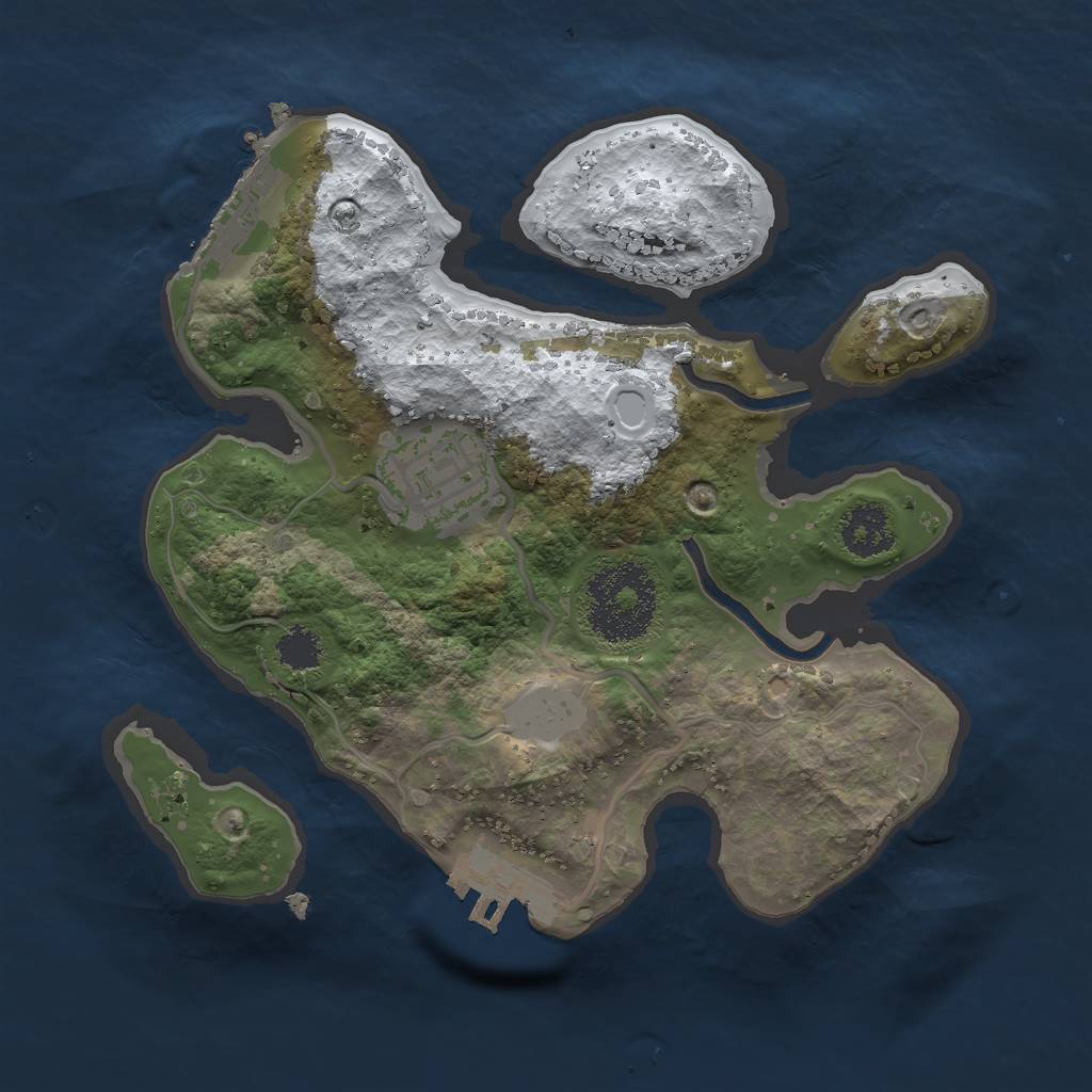 Rust Map: Procedural Map, Size: 2155, Seed: 2155, 8 Monuments