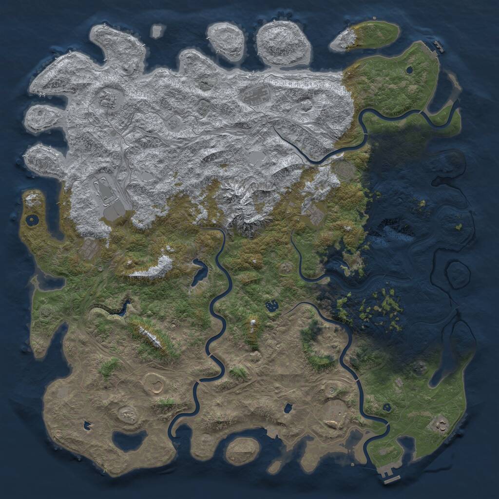 Rust Map: Procedural Map, Size: 6000, Seed: 1558922873, 17 Monuments
