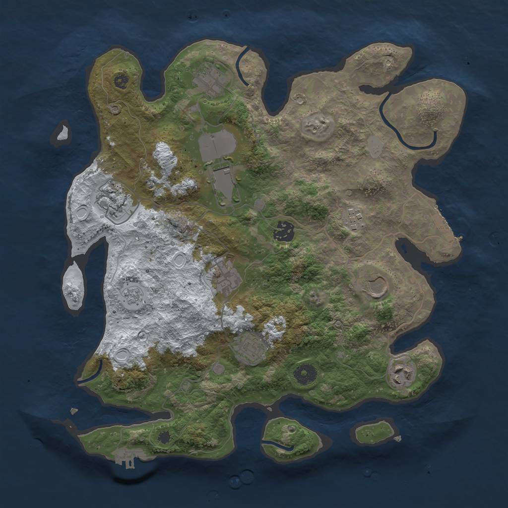 Rust Map: Procedural Map, Size: 3560, Seed: 5256704, 17 Monuments