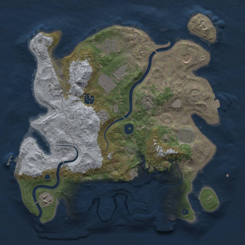 Rust Map: Procedural Map, Size: 3560, Seed: 486012, 15 Monuments