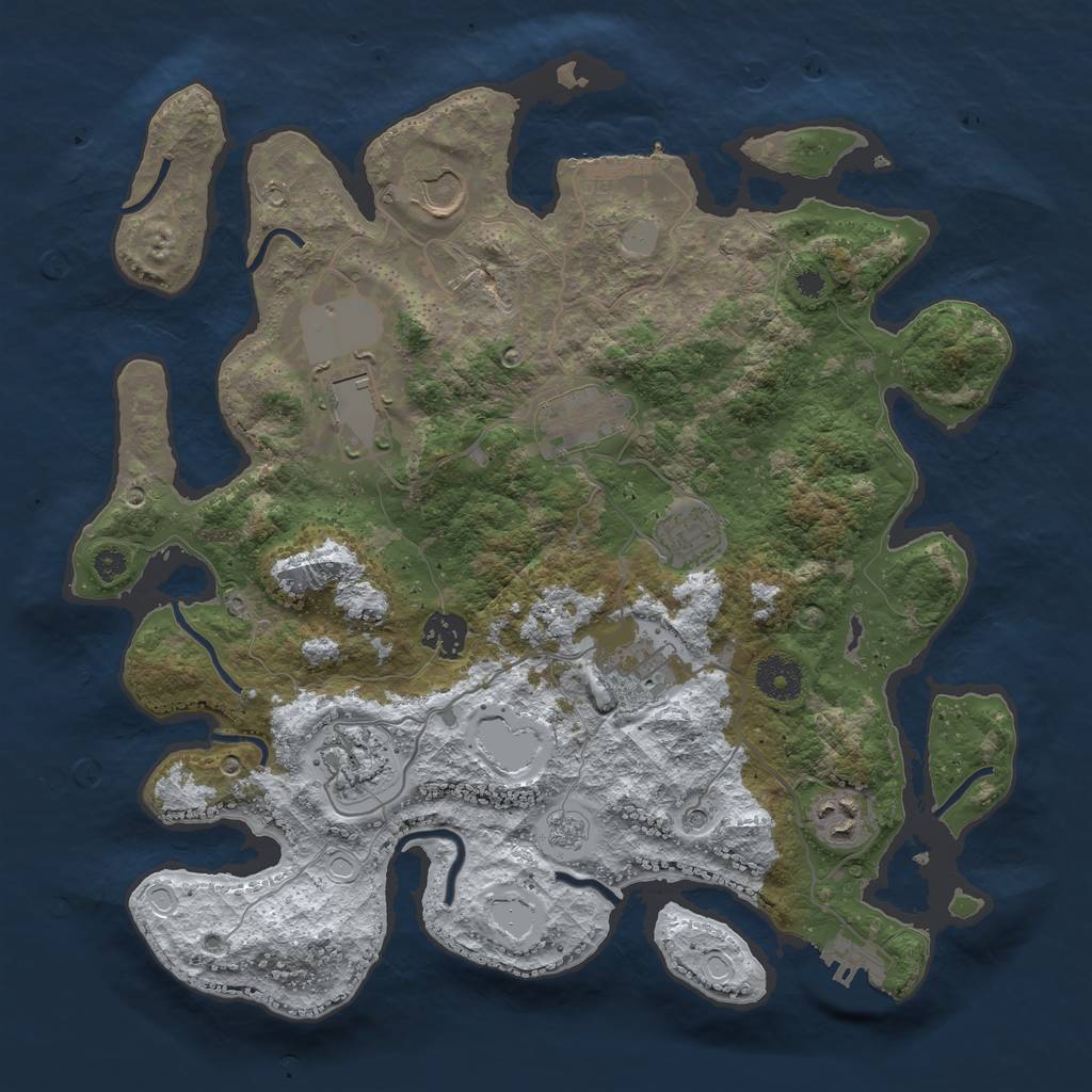 Rust Map: Procedural Map, Size: 3560, Seed: 4775792, 17 Monuments