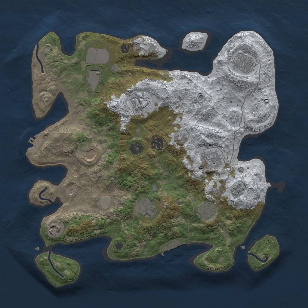 Rust Map: Procedural Map, Size: 3560, Seed: 4169144, 19 Monuments