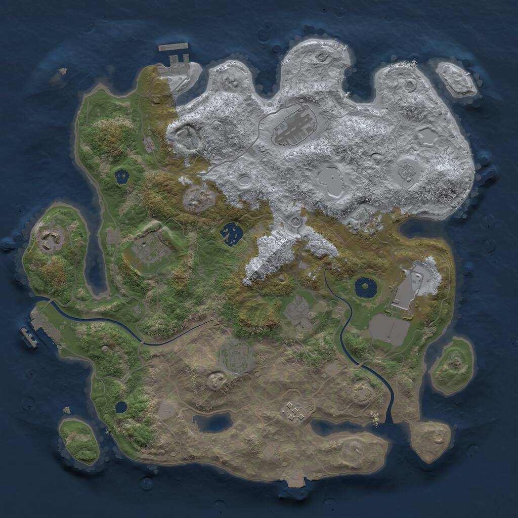Rust Map: Procedural Map, Size: 3560, Seed: 5682749, 15 Monuments
