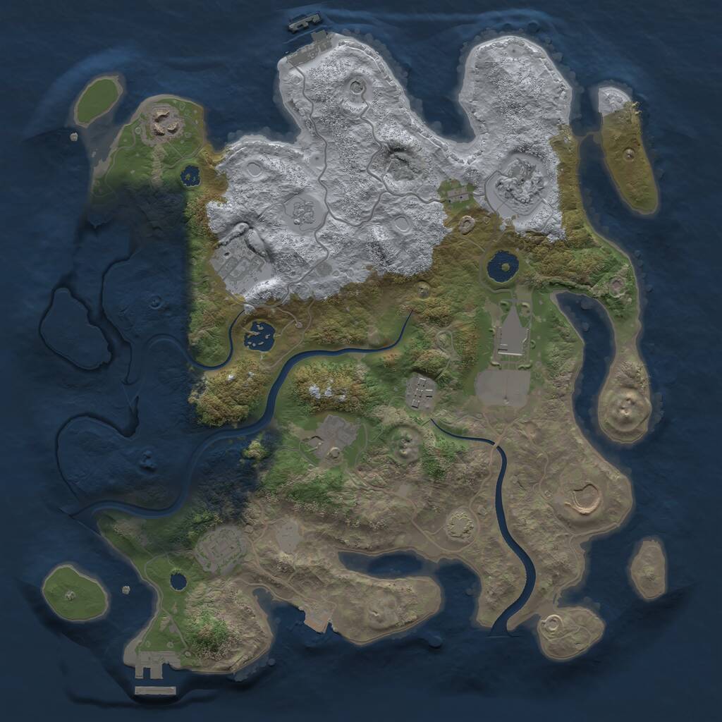 Rust Map: Procedural Map, Size: 3560, Seed: 1008108, 15 Monuments
