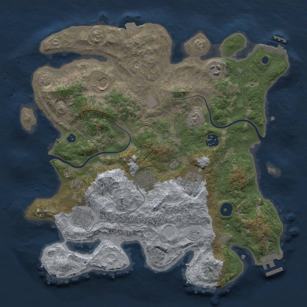 Rust Map: Procedural Map, Size: 3560, Seed: 1549137, 13 Monuments