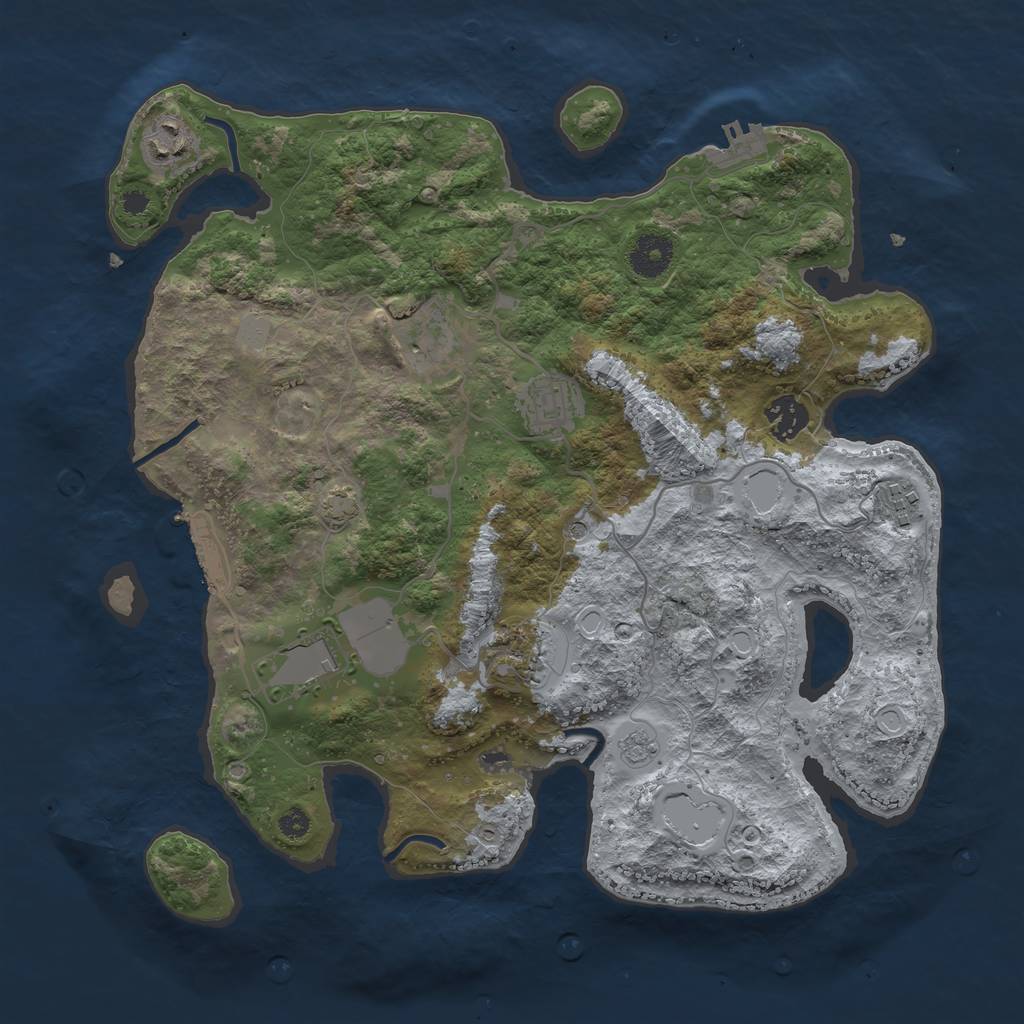 Rust Map: Procedural Map, Size: 3560, Seed: 963717, 15 Monuments