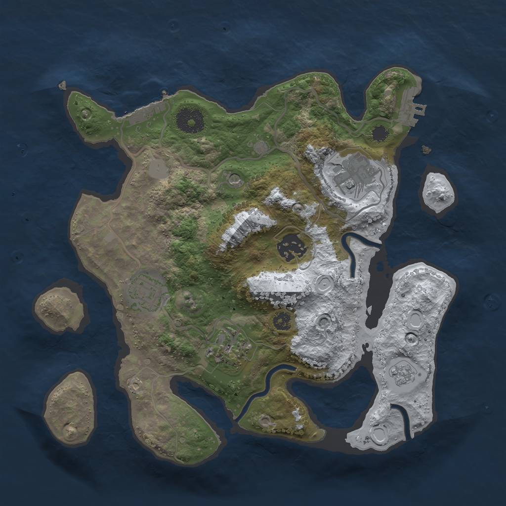 Rust Map: Procedural Map, Size: 2800, Seed: 701039942, 13 Monuments
