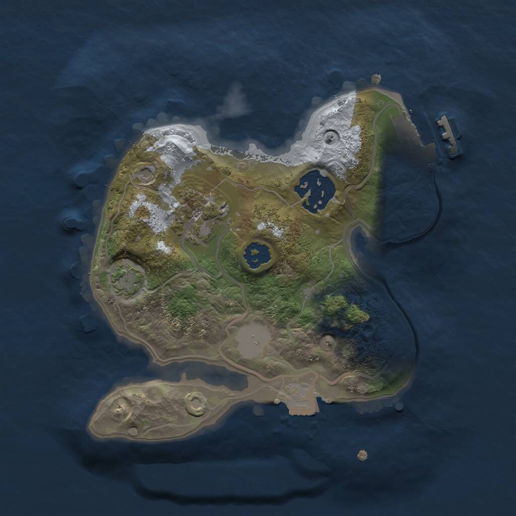 Rust Map: Procedural Map, Size: 2000, Seed: 11, 5 Monuments