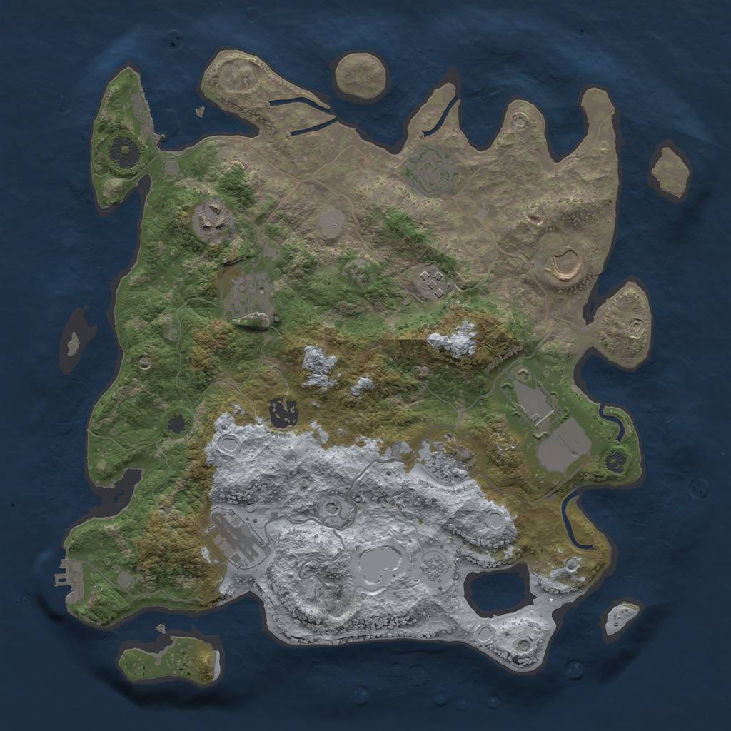 Rust Map: Procedural Map, Size: 3560, Seed: 5904866, 18 Monuments