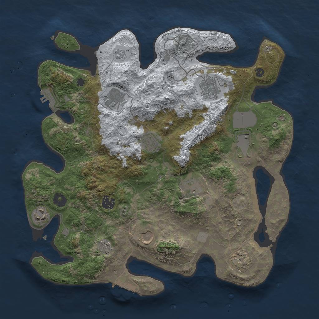 Rust Map: Procedural Map, Size: 3560, Seed: 1557770, 19 Monuments