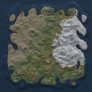 Thumbnail Rust Map: Procedural Map, Size: 4500, Seed: 4078381, 20 Monuments