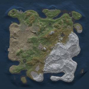 Thumbnail Rust Map: Procedural Map, Size: 3500, Seed: 360216710, 16 Monuments