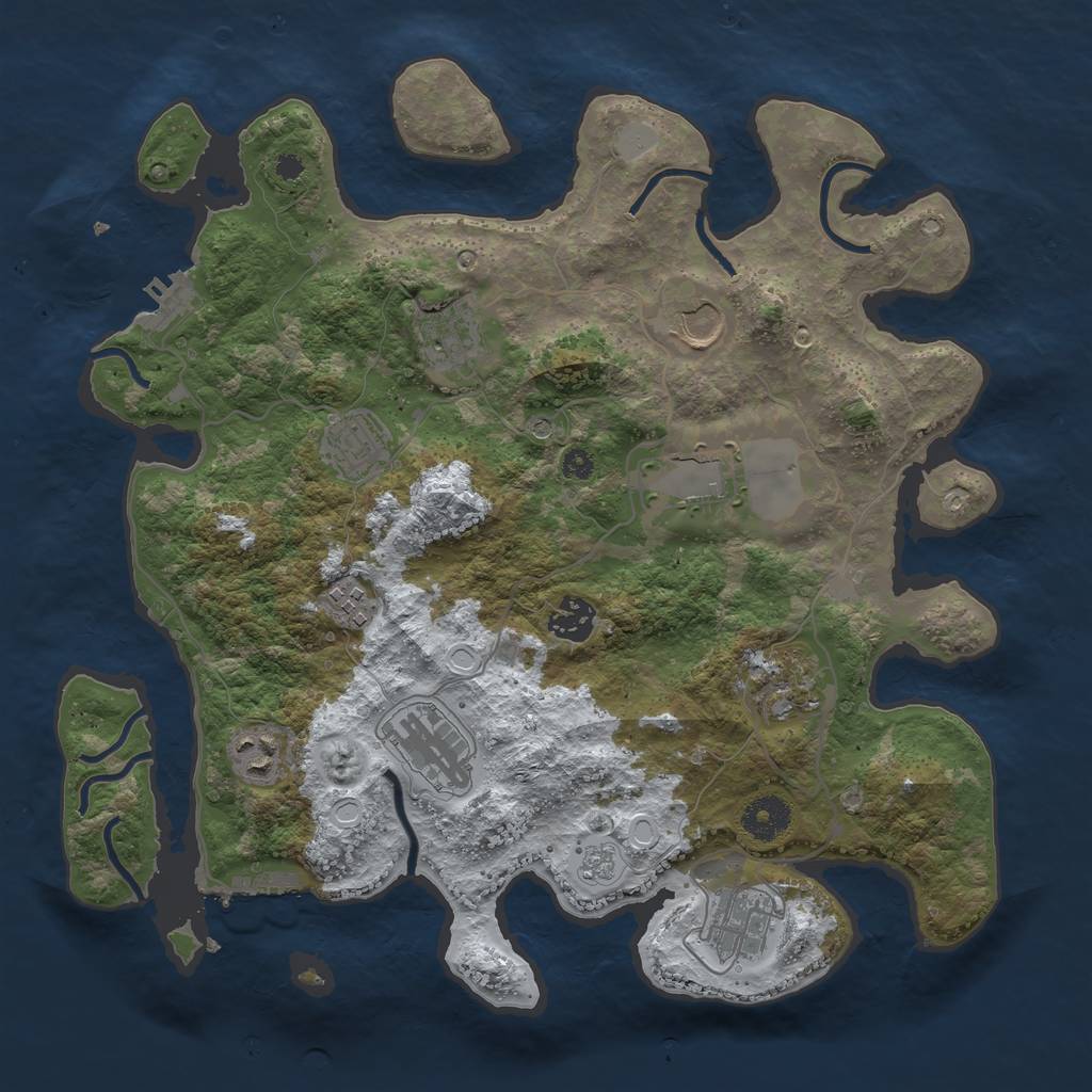 Rust Map: Procedural Map, Size: 3560, Seed: 3564699, 19 Monuments