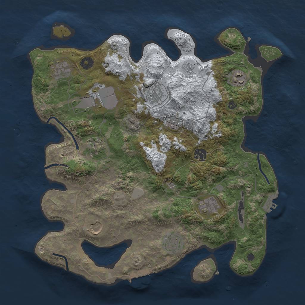 Rust Map: Procedural Map, Size: 3560, Seed: 5778477, 19 Monuments