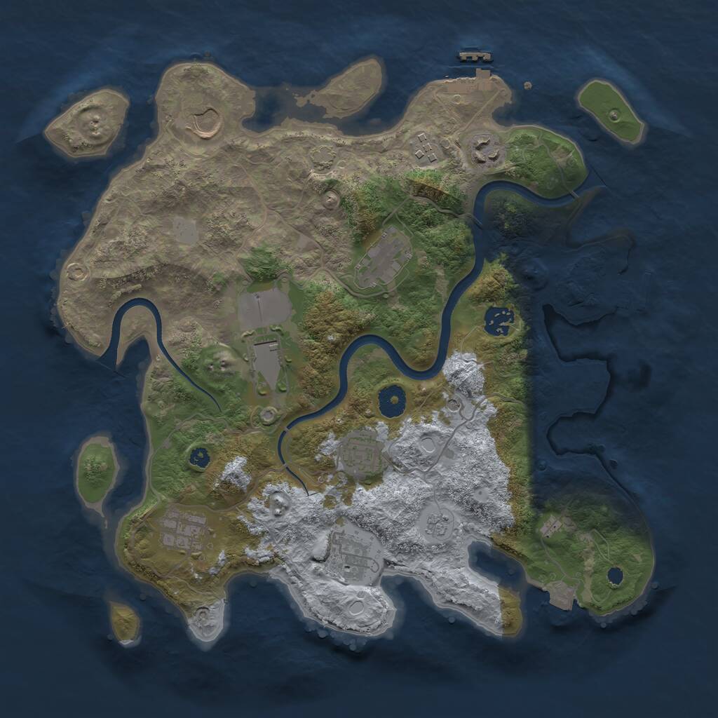 Rust Map: Procedural Map, Size: 3560, Seed: 6009171, 15 Monuments