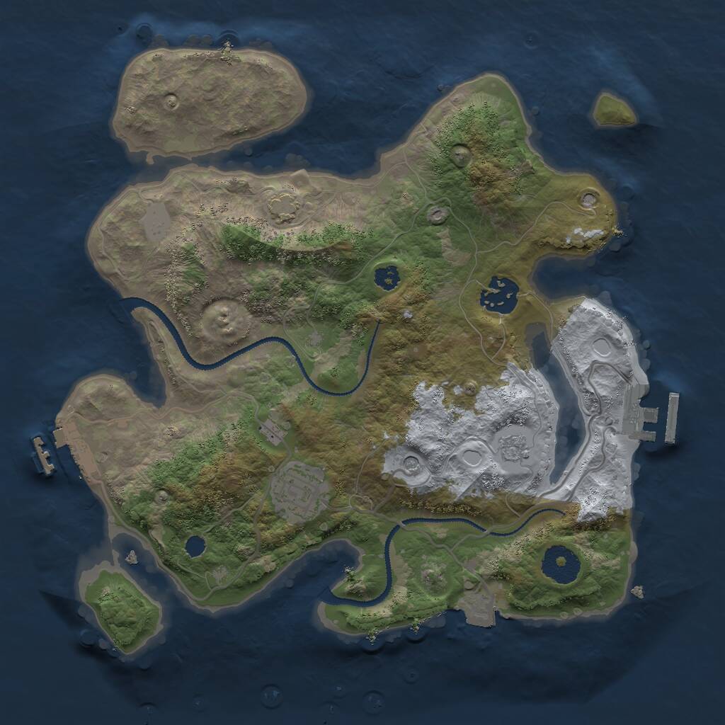 Rust Map: Procedural Map, Size: 2900, Seed: 4, 8 Monuments