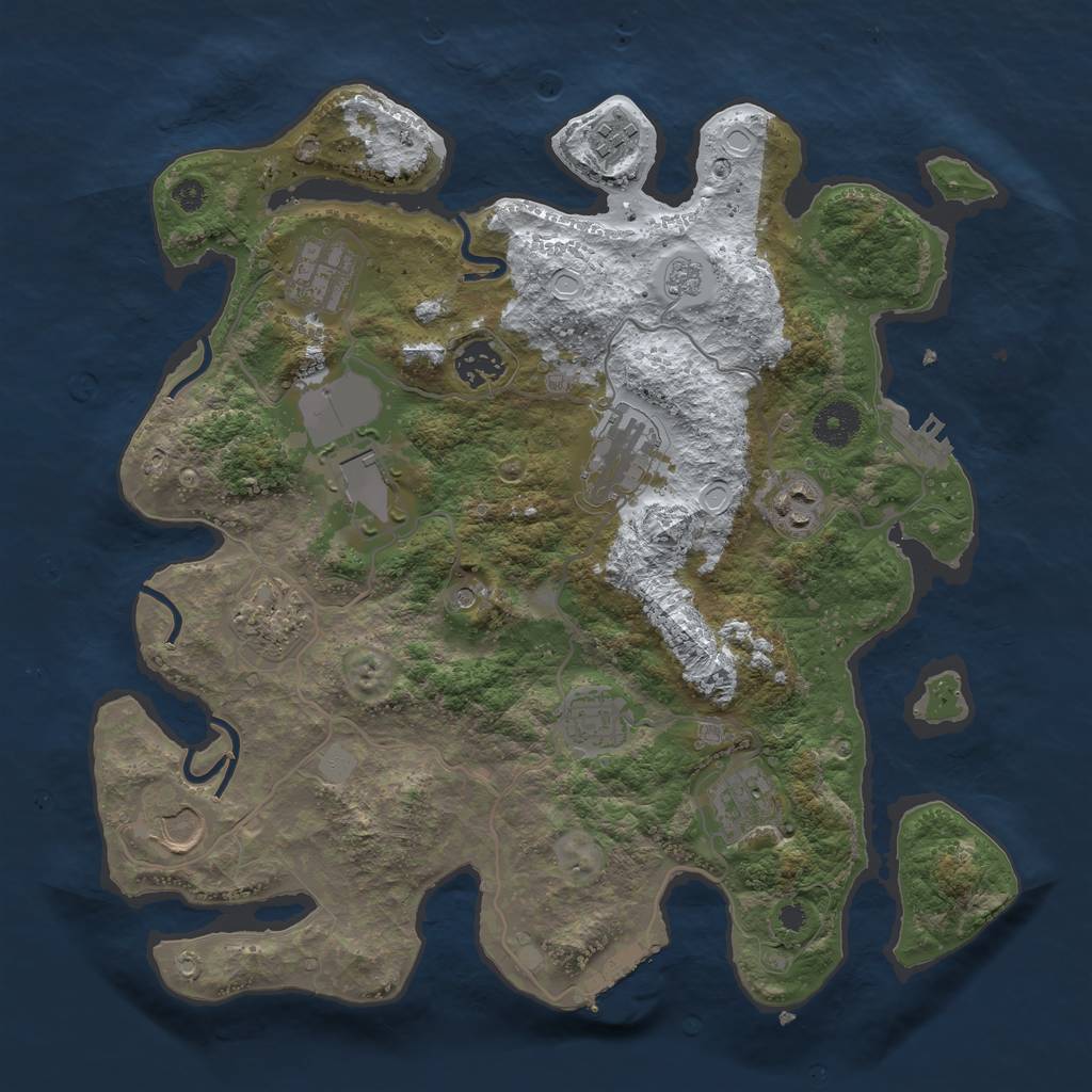 Rust Map: Procedural Map, Size: 3560, Seed: 2499793, 19 Monuments