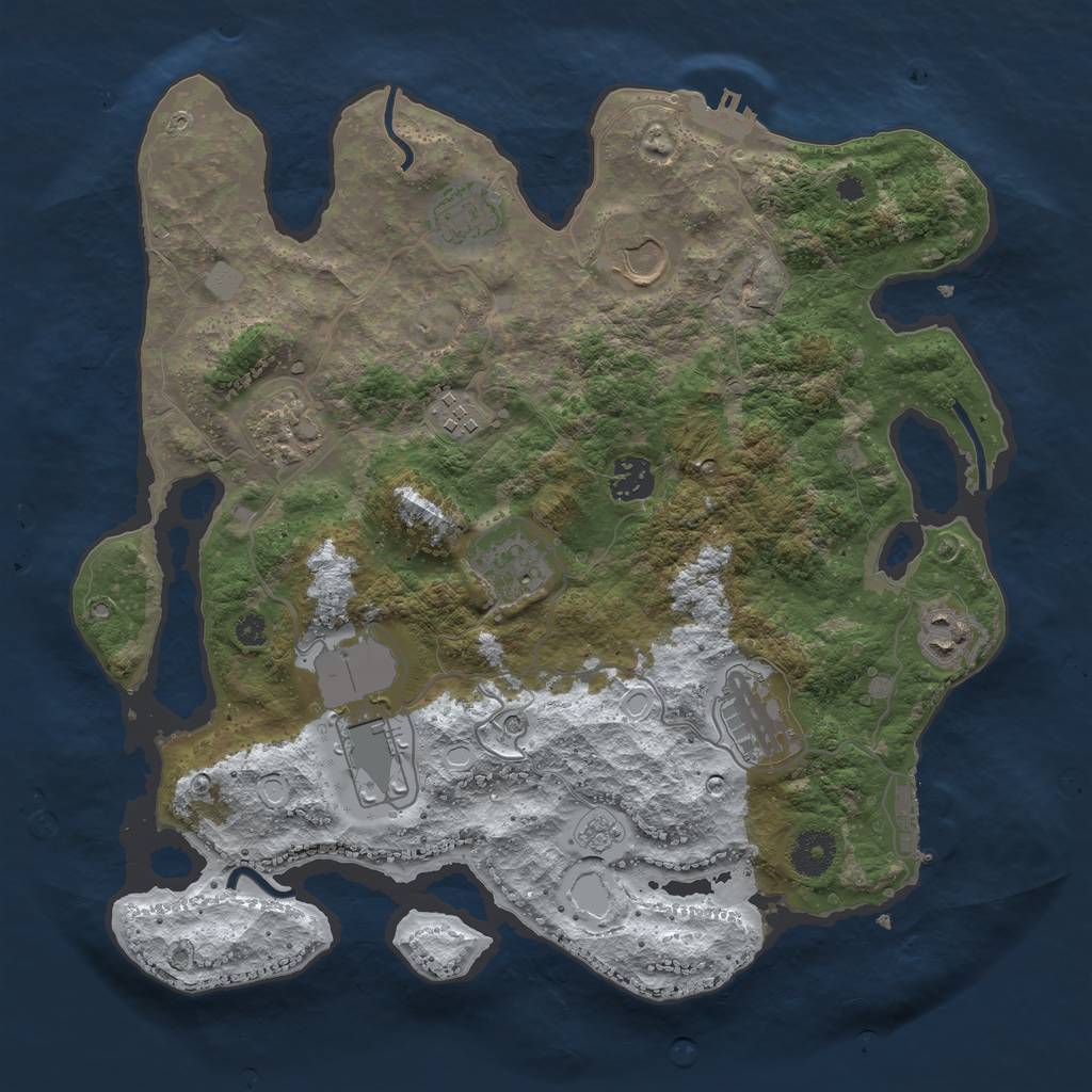 Rust Map: Procedural Map, Size: 3560, Seed: 291119, 18 Monuments
