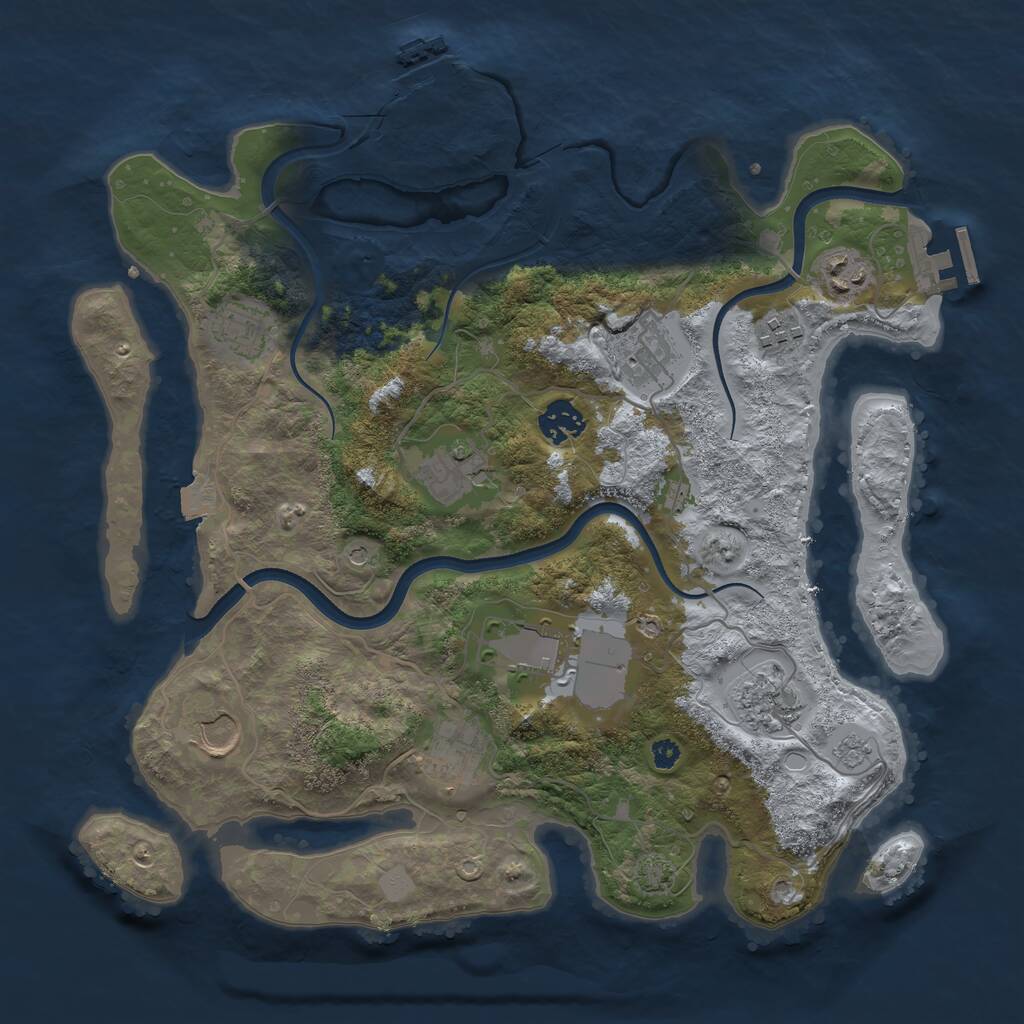 Rust Map: Procedural Map, Size: 3560, Seed: 4559317, 16 Monuments