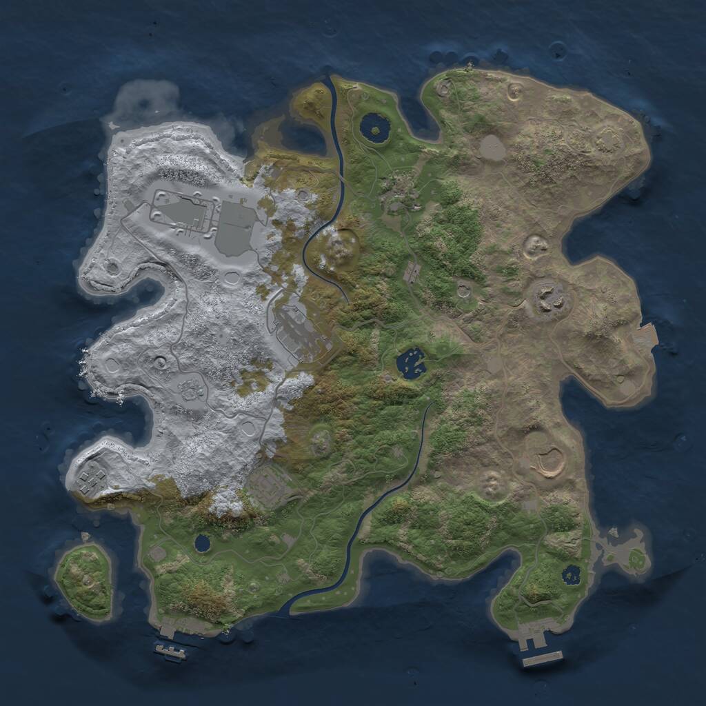 Rust Map: Procedural Map, Size: 3560, Seed: 5811298, 14 Monuments