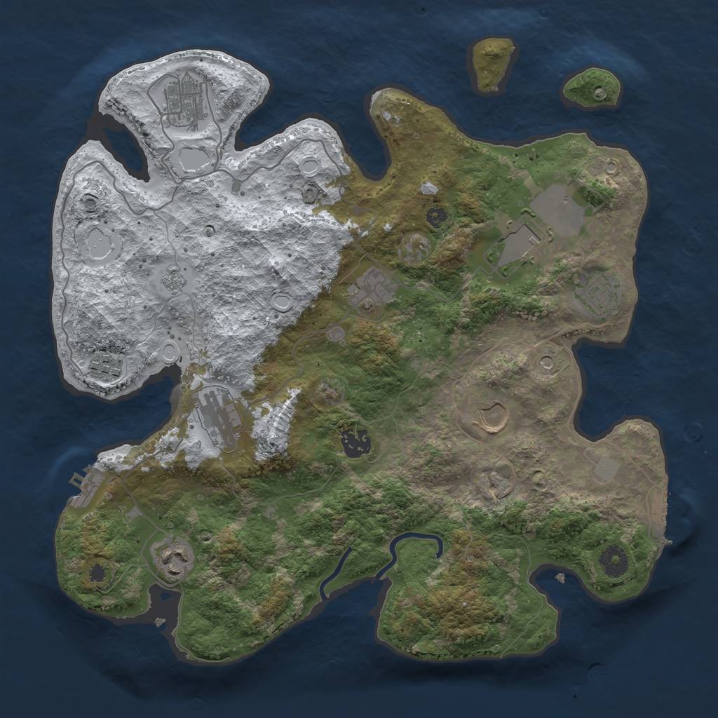 Rust Map: Procedural Map, Size: 3560, Seed: 5696459, 18 Monuments