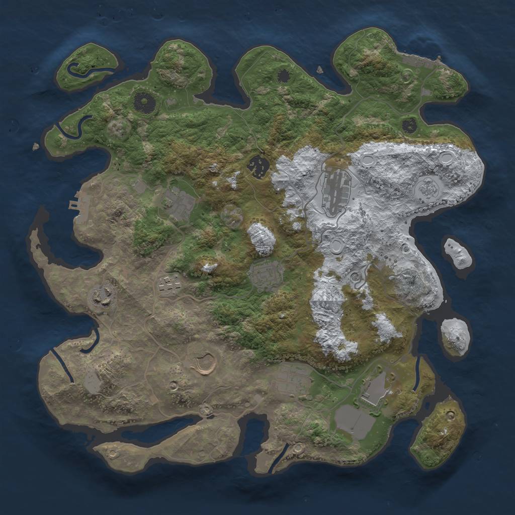 Rust Map: Procedural Map, Size: 3560, Seed: 5626525, 18 Monuments
