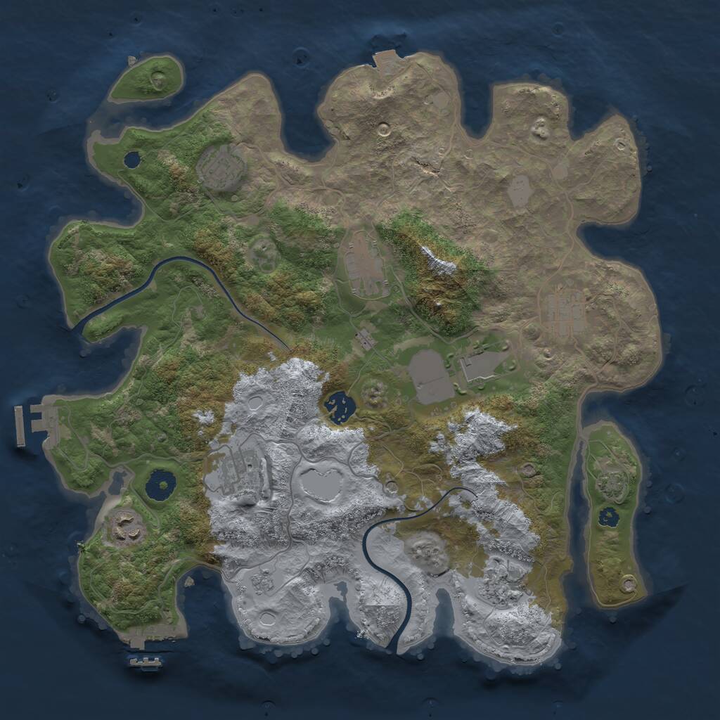 Rust Map: Procedural Map, Size: 3560, Seed: 1106512, 14 Monuments