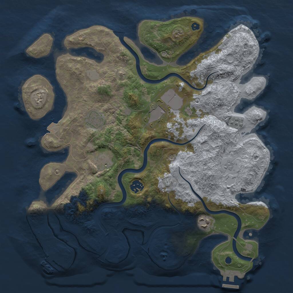 Rust Map: Procedural Map, Size: 3560, Seed: 5785301, 11 Monuments