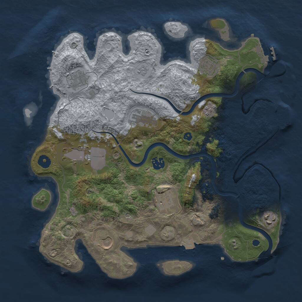 Rust Map: Procedural Map, Size: 3560, Seed: 5506930, 15 Monuments