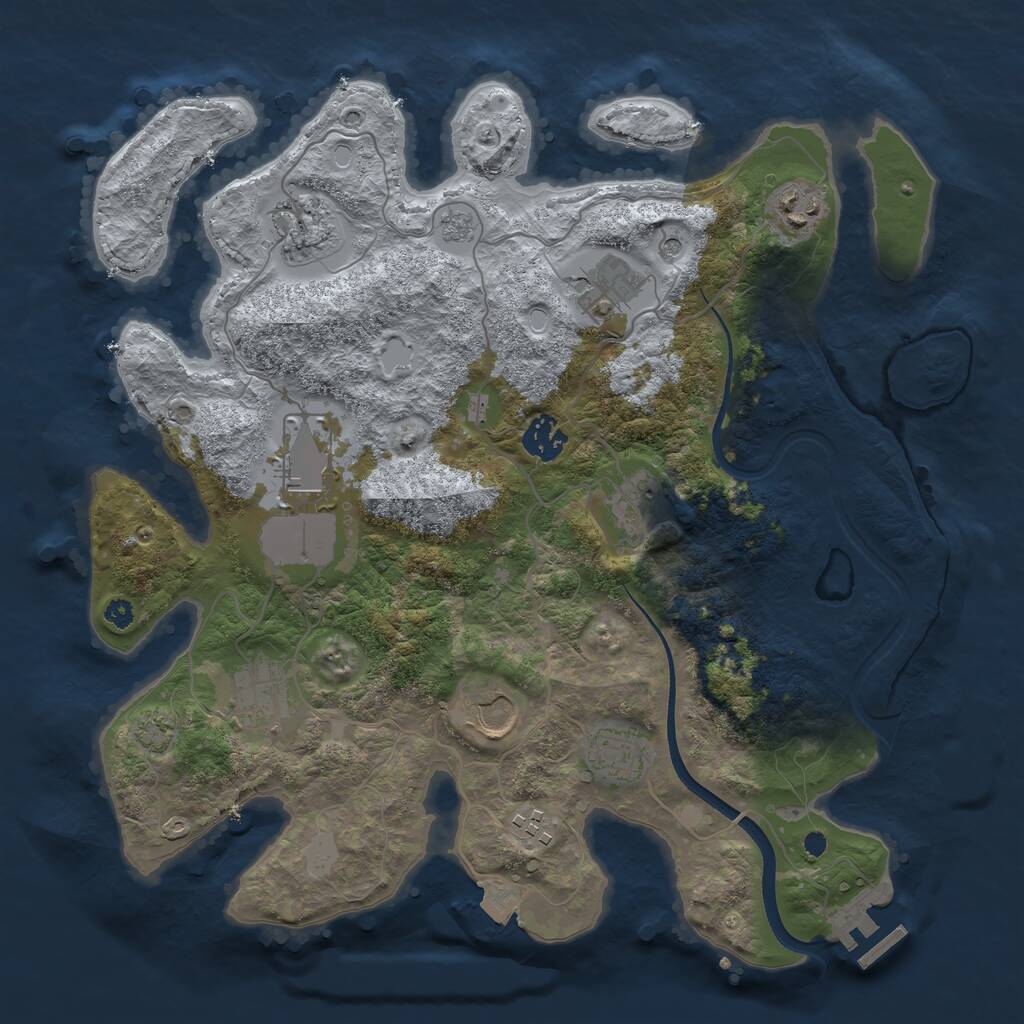 Rust Map: Procedural Map, Size: 3560, Seed: 5226559, 15 Monuments