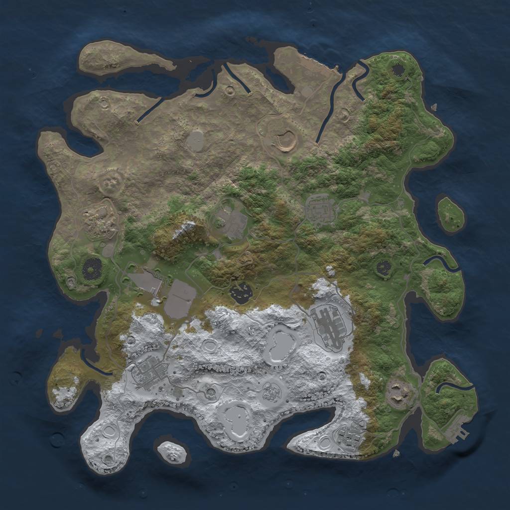 Rust Map: Procedural Map, Size: 3560, Seed: 364094, 19 Monuments