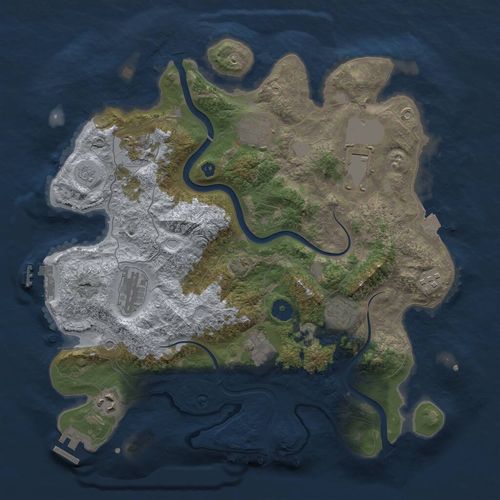 Rust Map: Procedural Map, Size: 3560, Seed: 1413676, 14 Monuments