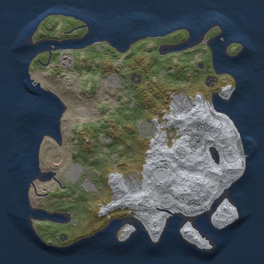 Rust Map: Procedural Map, Size: 3560, Seed: 5682053, 17 Monuments