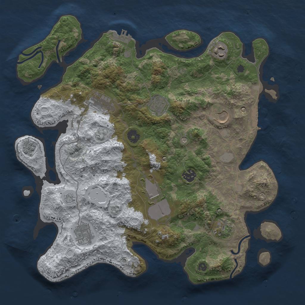 Rust Map: Procedural Map, Size: 3560, Seed: 5797484, 18 Monuments