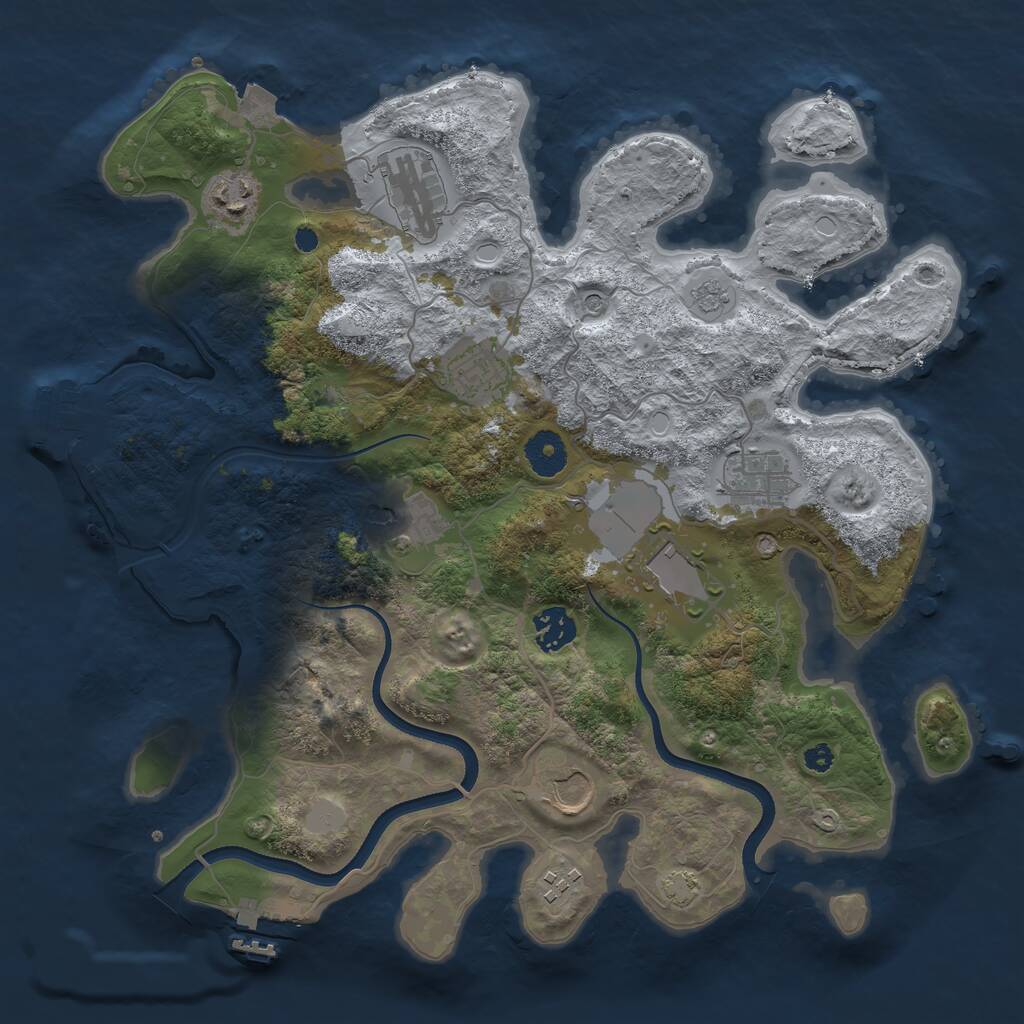 Rust Map: Procedural Map, Size: 3560, Seed: 4893004, 15 Monuments