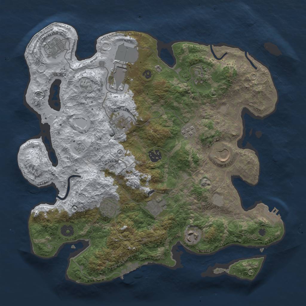 Rust Map: Procedural Map, Size: 3560, Seed: 1139451, 19 Monuments