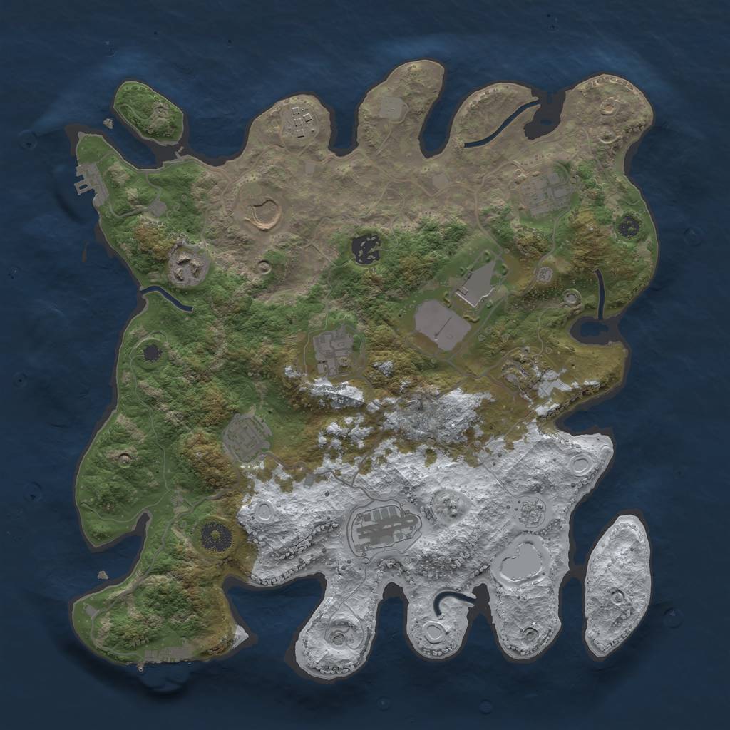 Rust Map: Procedural Map, Size: 3560, Seed: 637946, 19 Monuments