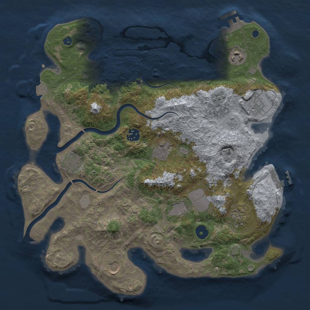 Rust Map: Procedural Map, Size: 3560, Seed: 4755611, 15 Monuments