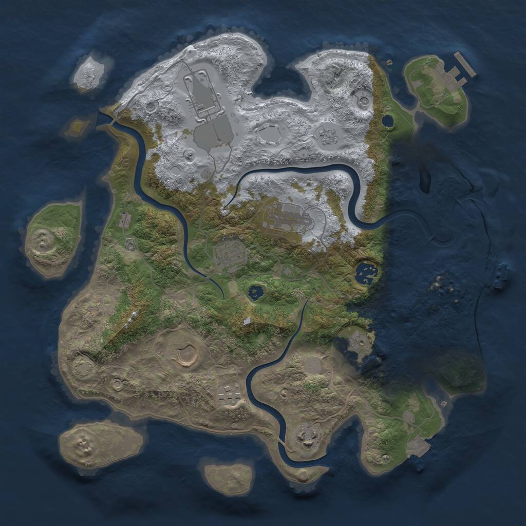 Rust Map: Procedural Map, Size: 3560, Seed: 123576, 14 Monuments