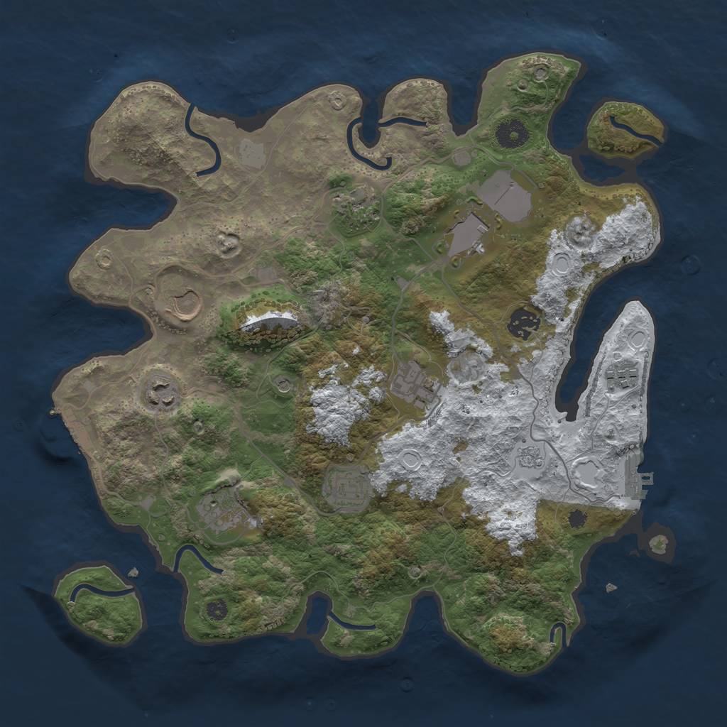 Rust Map: Procedural Map, Size: 3560, Seed: 4800644, 18 Monuments