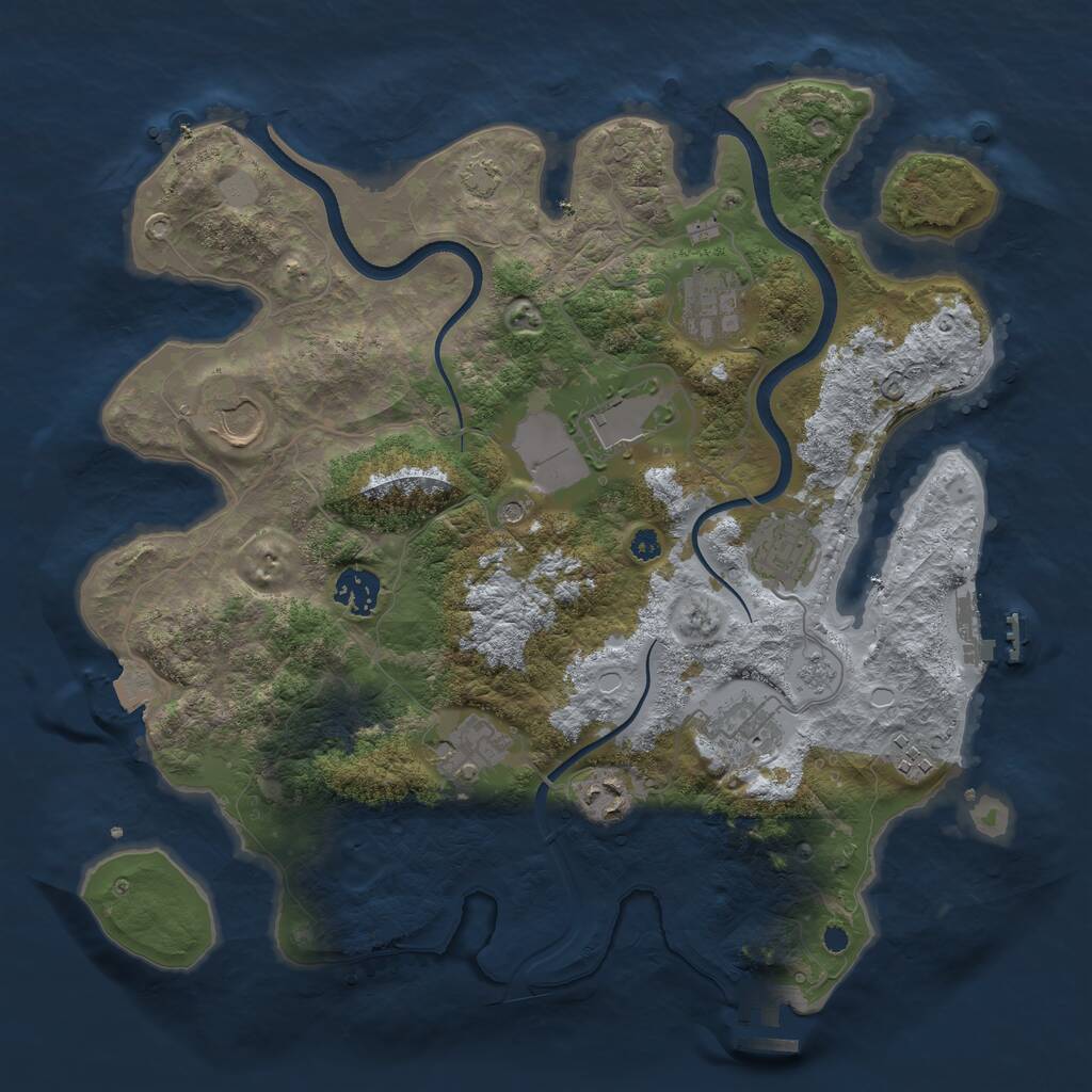 Rust Map: Procedural Map, Size: 3560, Seed: 4800644, 15 Monuments